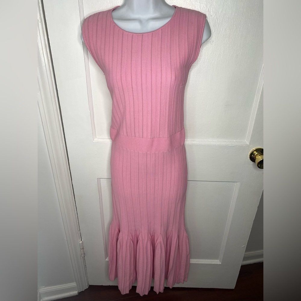 RACHEL COMEY NWT Floor Sample Pink Swing Sleeveless Dress Has Dirt On It